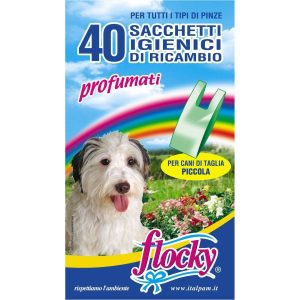 Flocky Sacchetti igienici 100% riciclabili resistenti per cani di taglia piccola e media