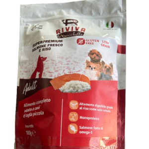 Crocchette Superpremium Adult salmone e riso mini per cani di taglia piccola