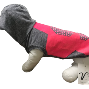Felpa cane Dogvipstar grigio e rosa o giallo con cappuccio