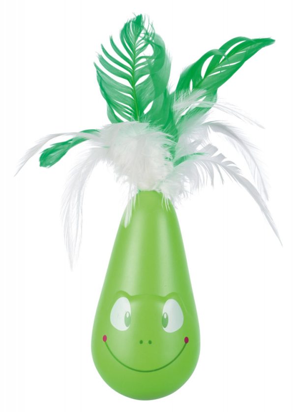 TRIXIE Gioco per Gatti Pop-Up Ø 6 cm / 25 cm Rana con piume