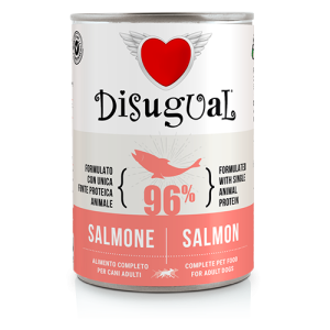 Disugual Umido Cane Puppy salmone 94% senza glutine monoproteico 400g