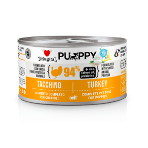 Disugual Umido Cane Puppy Tacchino 94% senza glutine monoproteico 150g
