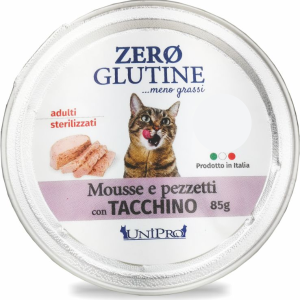 Unipro Mousse e pezzetti con tacchino Gatto adulto Senza Glutine