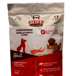 Crocchette superpremium senza glutine formato mini con agnello fresco