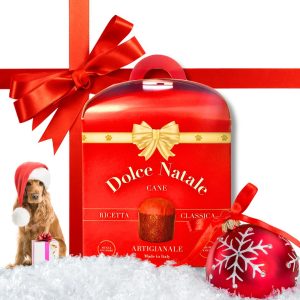 Panettone Cane Dolce Natale: gustoso, artigianale, cotto al forno gusto vaniglia 80gr