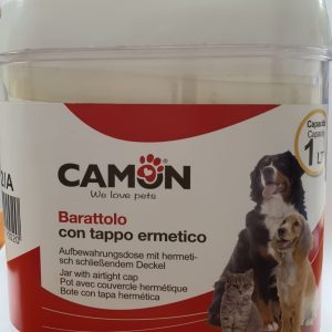 Barattolo per snack e crocchette con tappo ermetico 1lt