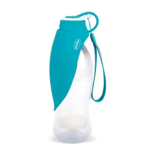 Dispenser in plastica trasparente rigido per acqua con borraccia da 400 ml