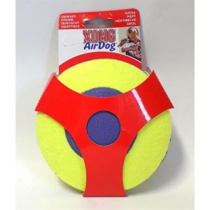 KONG AirDog Squeaker Disco - ideale per addestramento, materiale resistente