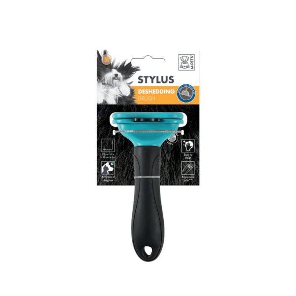 Il pennello per la rimozione del pelo STYLUS di M-PETS è lo strumento ideale per mantenere il pelo del tuo animale domestico lucido e sano. Progettato per rimuovere i peli sciolti e il sottopelo, riduce efficacemente la perdita di pelo senza danneggiare il pelo superiore. Il pulsante di espulsione innovativo lo rende incredibilmente facile da pulire, permettendoti di rimuovere rapidamente i peli raccolti con il minimo sforzo. Che il tuo animale domestico abbia il pelo corto o lungo, questo pennello garantisce un'esperienza di toelettatura confortevole e un pelo lucido e ben curato. Dì addio alla perdita eccessiva di pelo e ciao a un animale domestico più pulito e felice con il pennello per la rimozione del pelo STYLUS!