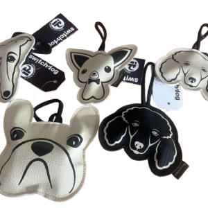 Portasacchetti per escrementi forma musetto cane similpelle Switchdog - modelli vari