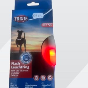 TRIXIE Collare Cane Anello Luminoso o Lampeggiante Flash XS - S